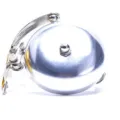 Silver bicycle bell mountain bike metal handlebar ring loud crisp cycling accessory - Silver