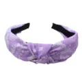 Lila Paisley Haarreif, vintage geknotetes Stoff Haaraccessoire für Damen Alltag. - Beerenlila