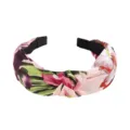 Stylish floral knotted fabric headband for women, vintage wide hair hoop hair accessory. - Floral Style (FK-B042 Pink)