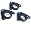 Bicycle seatpost clamp quick release bike seat post collar 28.6 31.8 34.9mm black accessory - Black 25.4mm