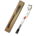 Cavalletto laterale per bicicletta in lega di alluminio supporto per mountain bike vista dettaglio - confezione in scatola di cartone / Bianco