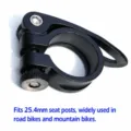 Collier de tige de selle de vélo noir diamètre de trou de 28.6mm attache rapide pièce - 28,6 mm / Noir