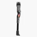 Adjustable aluminum alloy bicycle kickstand for mountain bikes, durable black side mount. - Black