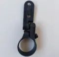 Vista dettagliata del supporto in plastica per catarifrangente bici, morsetto nero per parti. - Morsetto per Reggisella 28.6mm