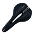 Hollow mountain bike saddle detail, comfortable thickened memory foam cycling seat cushion. - Double Rail / Green