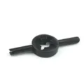 Essential black metal bicycle motorcycle tire valve core wrench tool for US standard valves. - Black