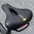 Ergonomic bicycle saddle with hollow design, shock absorption and rear handle for mtb. - Saddle Only / Yellow - Upgraded Handle - Shock Absorbing Ball Model