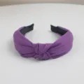 Diadema nudo de sarga morada para mujer, accesorio para el pelo transpirable detalle. - Púrpura