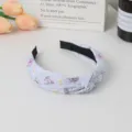 Light blue floral knot headband women hair hoop cute butterfly hair accessory daily wear - Blue
