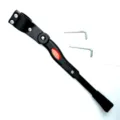 Cavalletto Laterale per Bici in Alluminio Nero per Mountain Bike Regolabile con Chiavi - Con 2 Chiavi / Nero