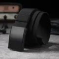 Black elastic canvas belt for men and women, casual tactical waist belt with metal buckle. - 120cm / Black