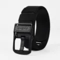 Men's tactical canvas belt with pin buckle, durable black woven strap for casual daily wear. - 110cm / Black