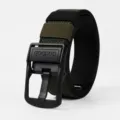 Men Tactical Canvas Belt Army Green Metal Pin Buckle Casual Jeans Trousers Thick Belt - 110cm / Army Green