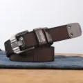 Herren Canvas Gürtel lässig taktisch militärisch Stil mit Metallschnalle Kaffeebraun - Kaffeebraun