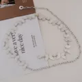 Y2K sweet cool butterfly metal waist chain belt for women skirts pants chic accessories - Silver