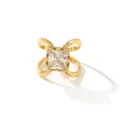 Anello foulard oro cristallo fibbia quadrata elegante supporto scialle accessorio moda - 11# Oro