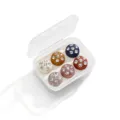 Set di spille hijab magnetiche rotonde in strass colorati con scatola di conservazione. - Set da 6 Pezzi-A / 6 Pezzi/Confezione