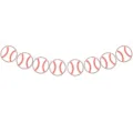 Dettaglio ghirlanda di carta da baseball, carte rotonde bianche con cuciture rosse. - Ghirlanda di Carta Baseball Bianco
