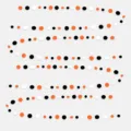 Ghirlanda di carta per festa di Halloween nera arancione bianca decorazione sospesa - 4 Metri / Ghirlanda Rotonda Grande e Piccola Nera e Arancione