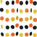 Halloween Festa Carta Ghirlanda Nero Arancione Oro Cerchi Sospeso Decorazione 4M - 4 Metri / Ghirlanda di Pezzi Tondi Nera Arancione e Oro