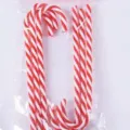 Ornamenti di bastoncini di zucchero di Natale in acrilico per albero, rosso e bianco. - Bastone di Zucchero Rosso e Bianco / Confezione da 6 Pezzi