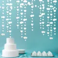 ghirlanda di cuori di carta da 4m decorazione sospesa per matrimonio festa di san valentino - 4 Metri / Doppio Cuore Argento