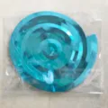 Blue metallic swirl hanging decorations, 6pcs set for party, wedding and birthday decor. - Double Spiral 6 Pack / Light Blue
