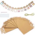 Banner foto 1 compleanno neonato ghirlanda traguardi mensili cornice carta kraft festa - Carta kraft