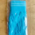 Blue foil fringe curtain metallic tinsel backdrop for birthday wedding party decor! - Macaron Blue