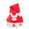 Cappello di Natale rosso con renna carina e fiocchi di neve glitterati per feste per bambini - Taglia unica / Cappello di Natale per bambini (Renna)