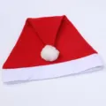 Cappello di Natale in tessuto non tessuto rosso e bianco, accessorio festivo per feste. - Taglia unica / Stile Cappello Tessuto Non Tessuto Adulto