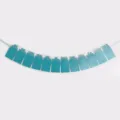 Baby monthly milestone photo banner for 12 months birthday party hanging decoration supplies - Pearl Blue