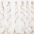 6-Pack Rose Gold Spiral Hanging Decorations Party Swirls, Birthday Wedding Wall Backdrop - Double Spiral 6 Pack / Champagne Gold