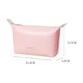 Borsa cosmetica impermeabile rosa, comoda pocchetta trucco dumpling, grande capacita. - Rosa