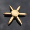 Brass bullet hand fidget spinner metal stress relief toy smooth spinning focal focus desk toy. - Pure Copper Detachable - CT-12 Bullet Model
