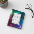 Mini album fotografion 3 inon me galaxia exofyllo, thiki gia polaroid kai eisitiria. - Έναστρος ουρανός
