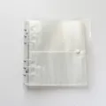 Transparent glitter loose-leaf photo album binder for Kpop photocards and polaroids. - 5 Inch 6 Holes / White