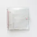 Classeur transparent en PVC pour photocartes mini 3 pouces polaroid carnet de collection - Couverture Brillante 3 Pouces / Pince Rose