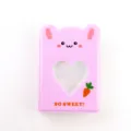 Cute pink PVC 3-inch photocard holder mini photo album polaroid storage book lovely style - Cartoon Rabbit