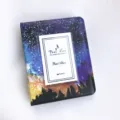 Starry sky 3 inch mini photo album detail view, card collection book with transparent pocket. - Oil Painting Starry Night