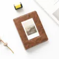 Retro 3 inch mini instant photo album, stylish polaroid picture holder with 64 pockets for memories - Vintage Dark Brown