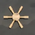 Copper fidget spinner, six-pronged metal hand spinner, stress relief toy variant gold. - Pure Copper Detachable - CT-09 Beer Bottle Model