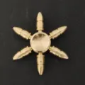 Solid brass bullet fidget spinner toy, 6-blade metal stress relief hand spinner variant. - Pure Copper Detachable - CT-11 Bullet Model