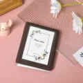 Brown 3-inch photo album card holder, cute ins style idol photocard storage book. - Brown