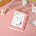 Pink 3 inch photo album kpop photocard holder mini polaroid collection book aesthetic - Pink