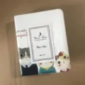 Mini 3-inch photo album holder for polaroid pictures, tickets, and cute cat cover design. - Cartoon Cat