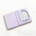 Mini album de rangement pour photocartes 3 pouces en cuir PU violet avec fenêtre arquée variante. - 3 Pouces / Violet Clair Fenêtre Creuse