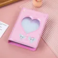 Süßer rosa 3 Zoll Fotokartenhalter Mini Fotoalbum Herz hohles Sammelbuch für Kpop Fans - Rosa Elefant