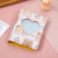 Süßes Herz 3-Zoll Fotokarten Ordner Kpop Fotoalbum Bär rosa Gitter Mini Polaroid Samelbuch - Kaninchen Bär Stil