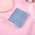 Album de fotos con purpurina azul de 3 pulgadas, bonito libro organizador de tarjetas - 3 Pulgadas 64 Bolsillos / Azul Floral